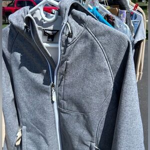 Kirkland Signature Light Gray Hoodie Jacket with Zip pockets - Great for Fall!
